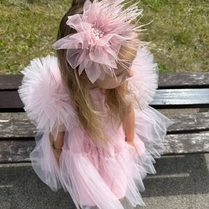 Handmade Charming Pink Floral Hair Accessory for Kids
